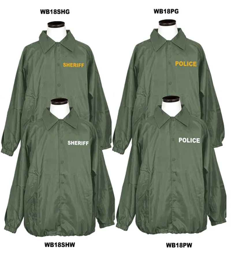 GREEN WINDBREAKER WITH I.D.
