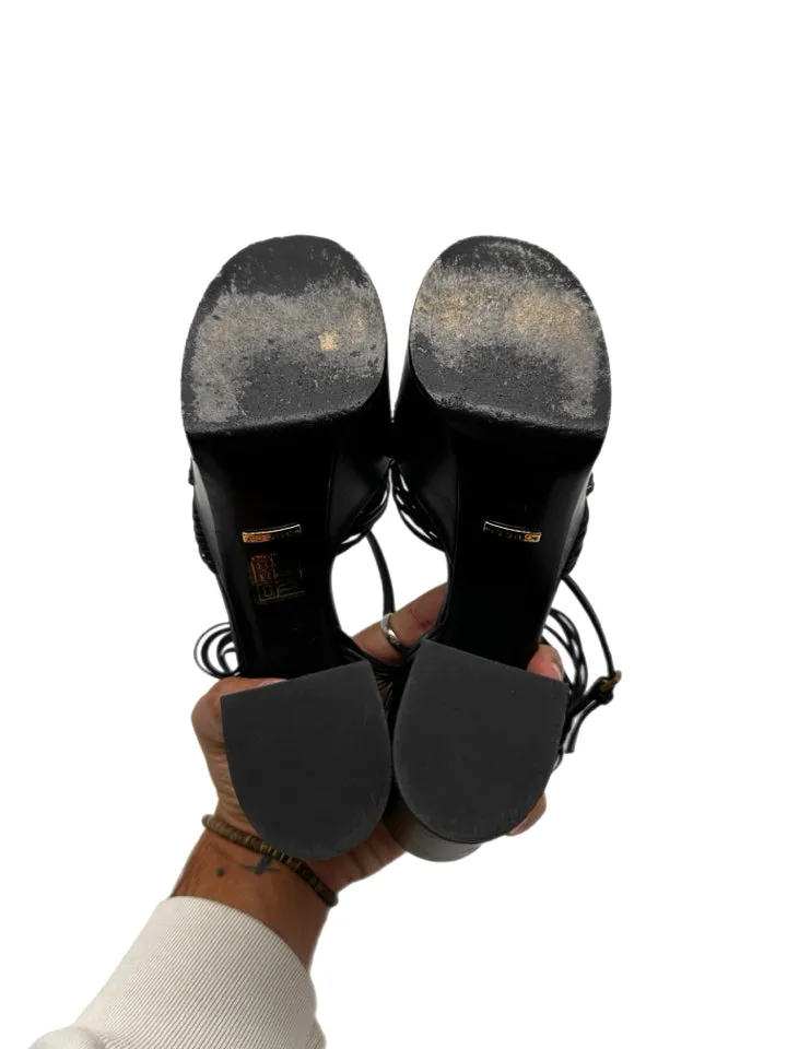 Gucci Malaga Kid Crawford Platform Sandals Women's Size 37.5 = US 7.5