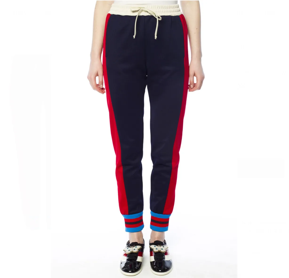 Gucci Striped Cotton-blend Track Pants in Blue