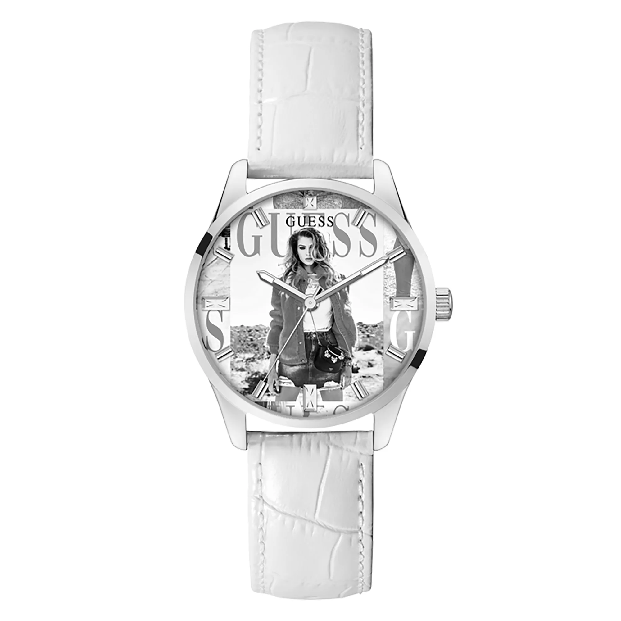 Guess Women's Watch Silver Tone Case Quartz