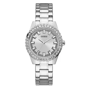 Guess Women's Watch Silver Tone Case Quartz