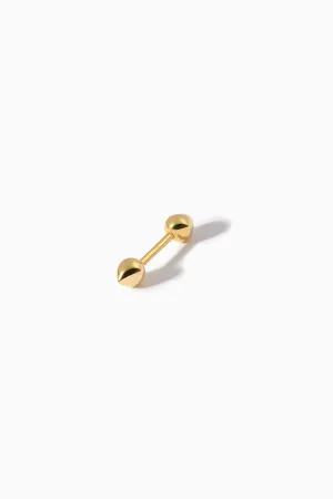 HANNAH MARTIN | 18K YELLOW GOLD TEARDROP BARBELL M EARRING