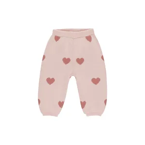 Heart Knit Pants | Bubblegum