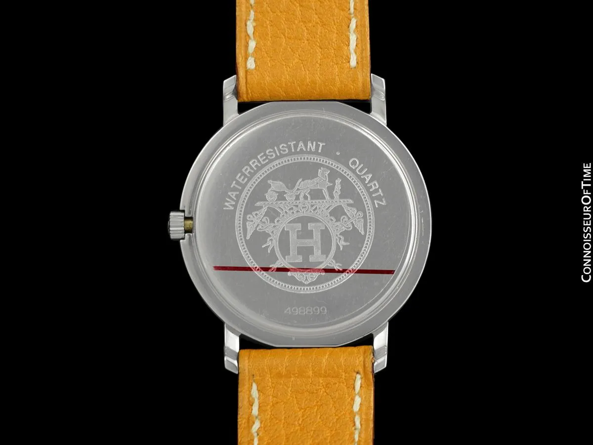 Hermes Mens Clipper 2-Tone Quartz Watch - Stainless Steel & 18K Gold Plated