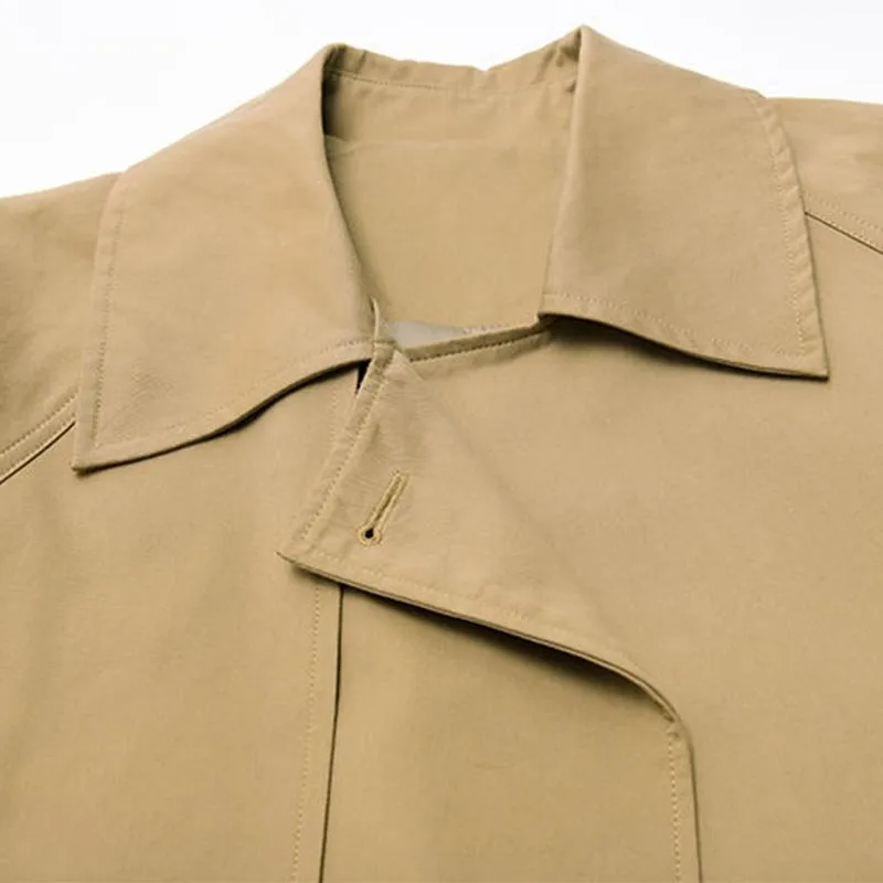 High-end Windbreaker with Inner Lining Women's Spring and Autumn 2021 Small College Style Short Waist British Style Jacket