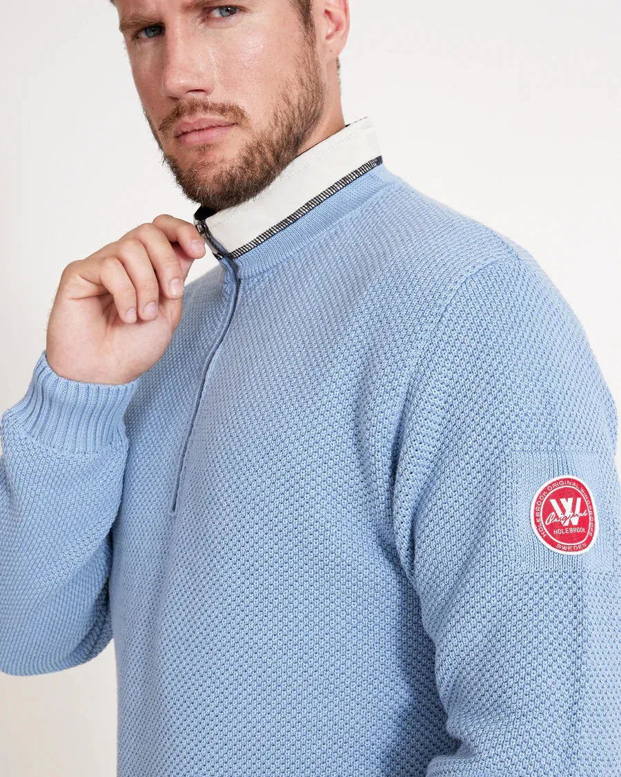 Holebrook - Classic WP Quarter Zip - Dusty Blue