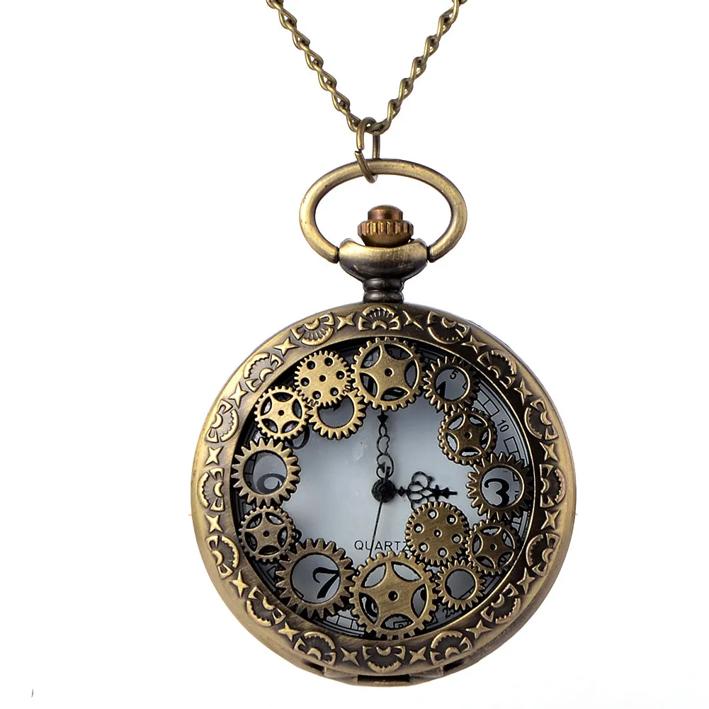 Hollow Gear Vintage Steampunk Pocket Watch