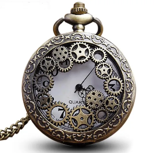 Hollow Gear Vintage Steampunk Pocket Watch
