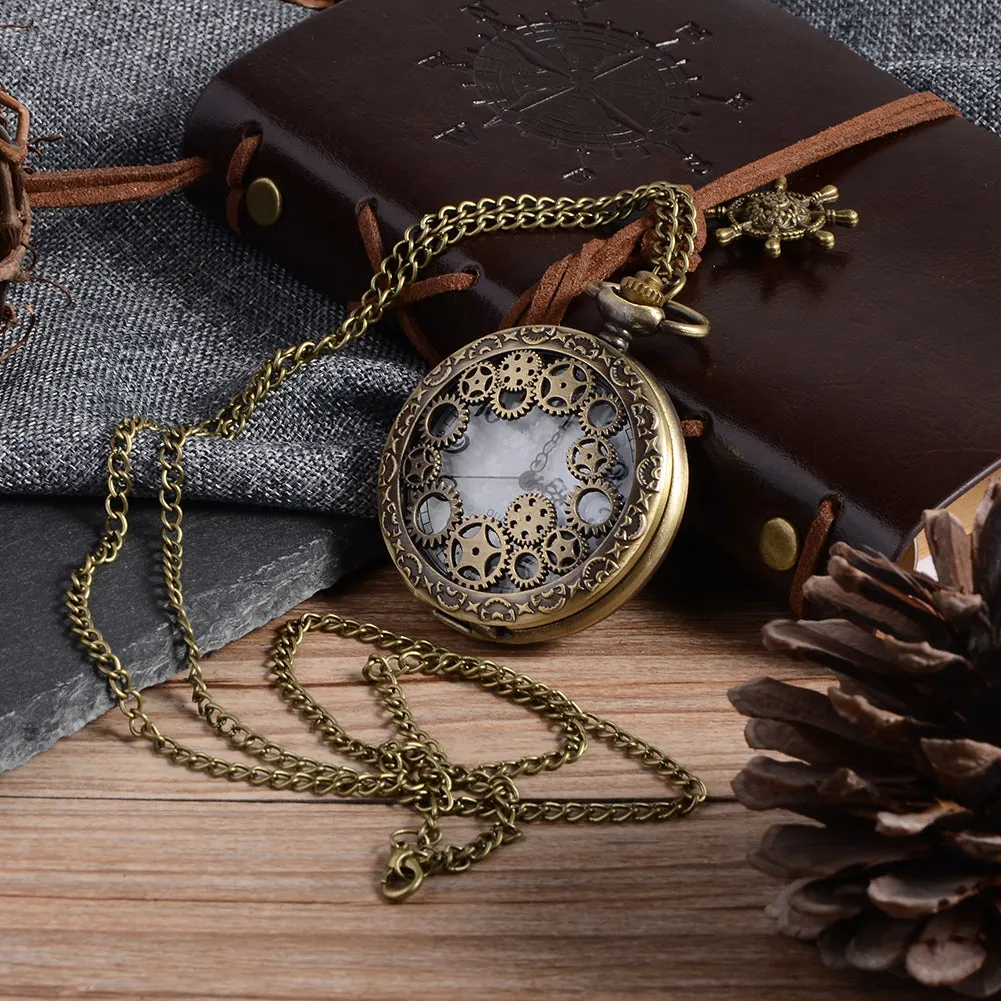 Hollow Gear Vintage Steampunk Pocket Watch