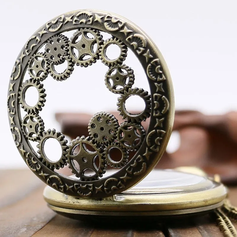 Hollow Gear Vintage Steampunk Pocket Watch