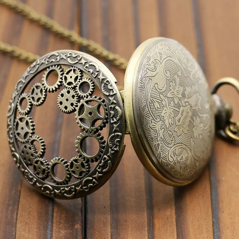 Hollow Gear Vintage Steampunk Pocket Watch