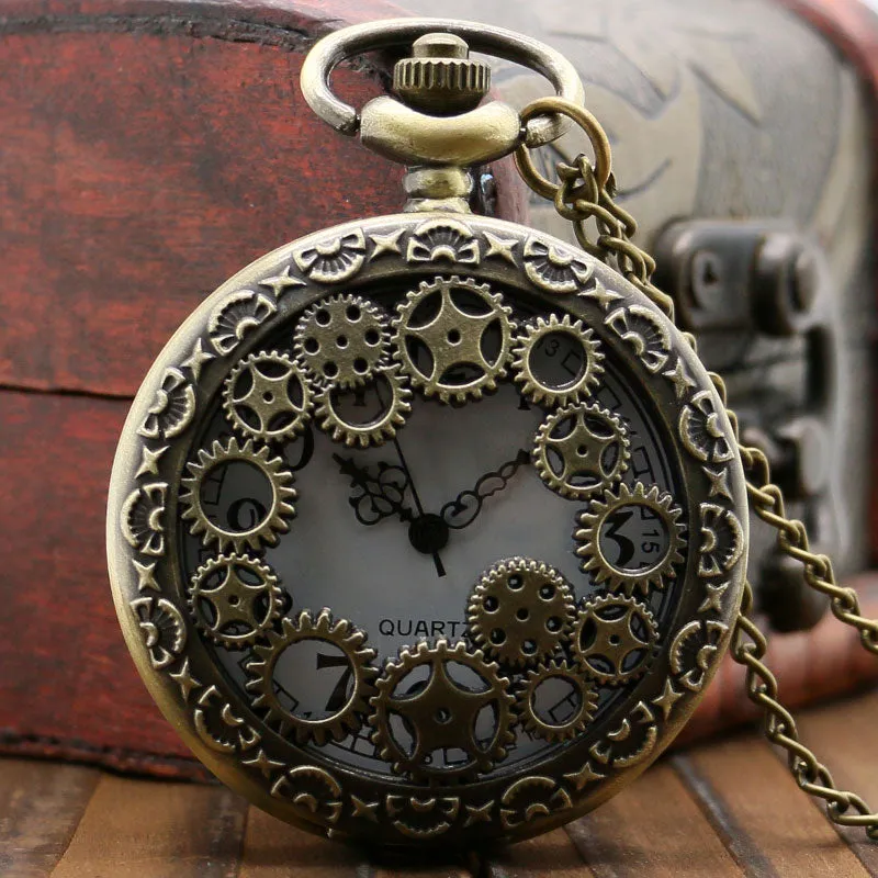 Hollow Gear Vintage Steampunk Pocket Watch