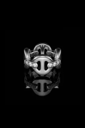 HOORSENBUHS | QUAD LINK WITH DIAMOND BRIDGES RING