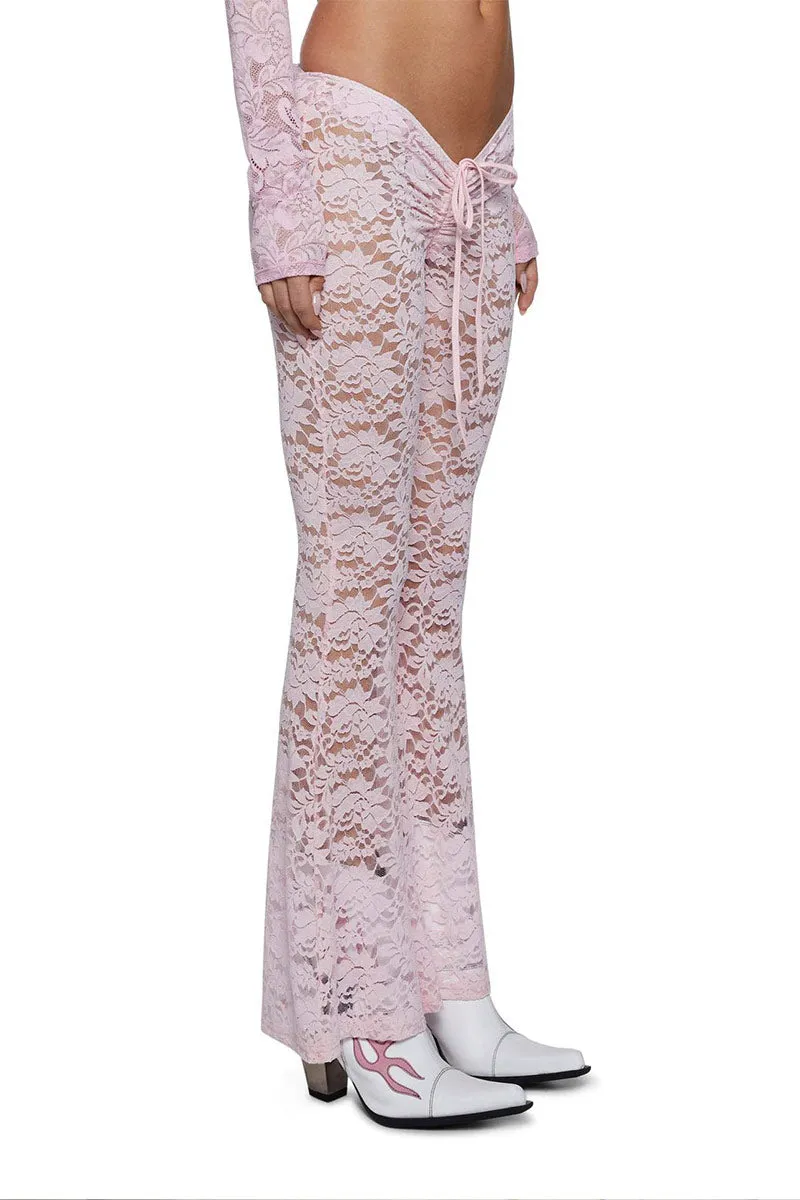 HPO1070 Lace Drawstring Pants