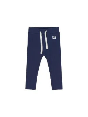HuxBaby - Navy Ribbed Legging