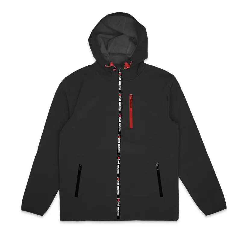 I Heart Hot Moms Black Snow Jacket