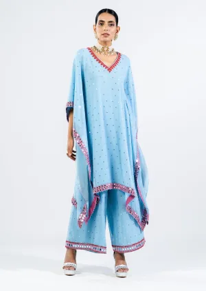 Ice blue kaftan with palazzo