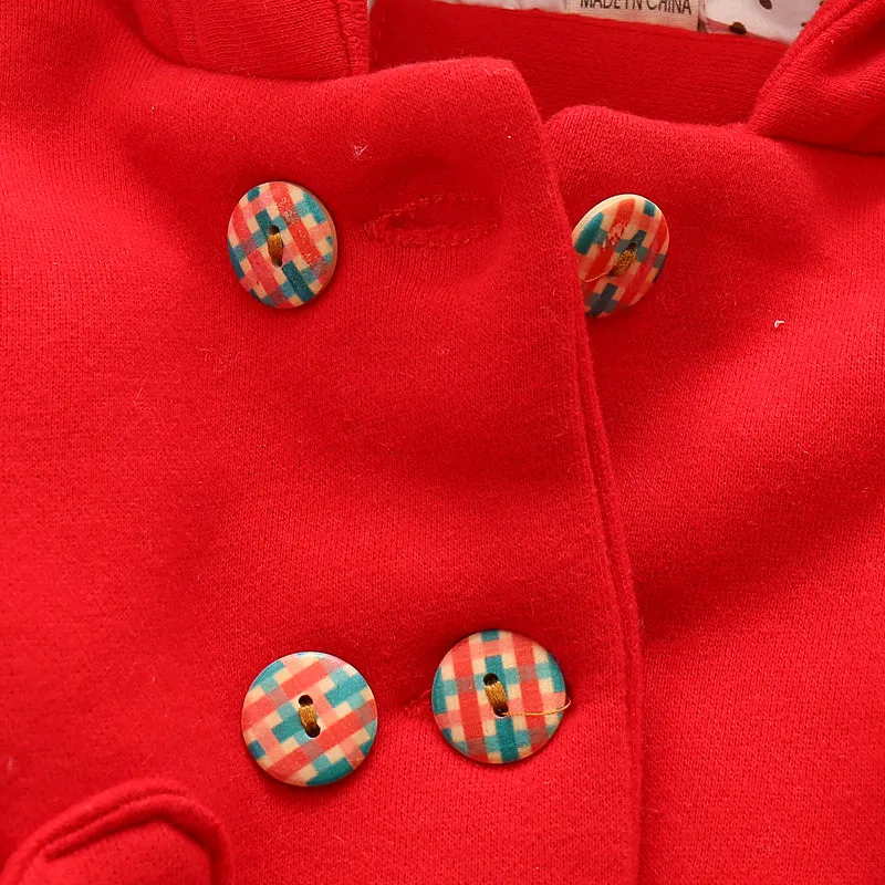 Infants & Toddler Girls Hooded Woolen Coat