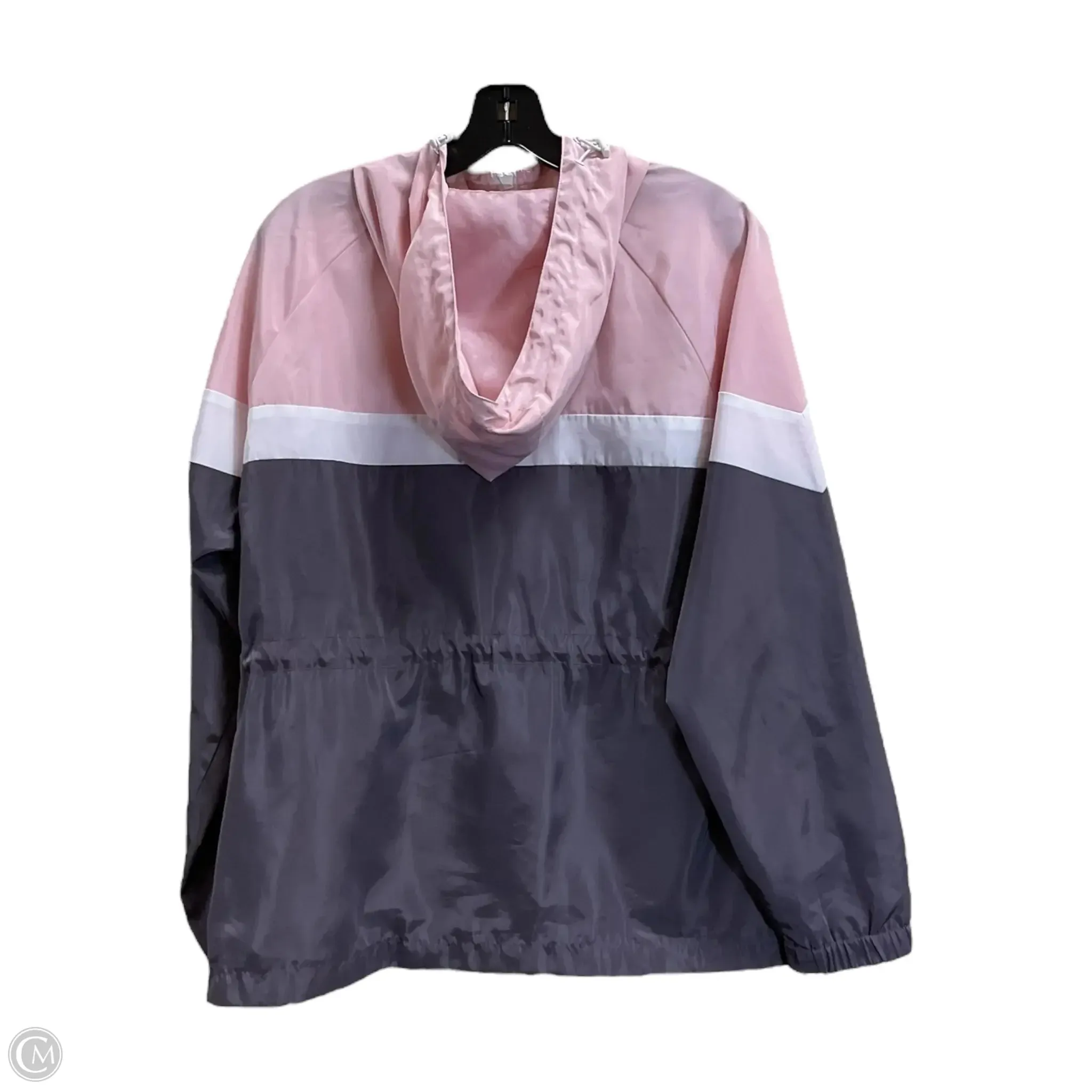 Jacket Windbreaker By Maurices In Pink & Purple, Size: L