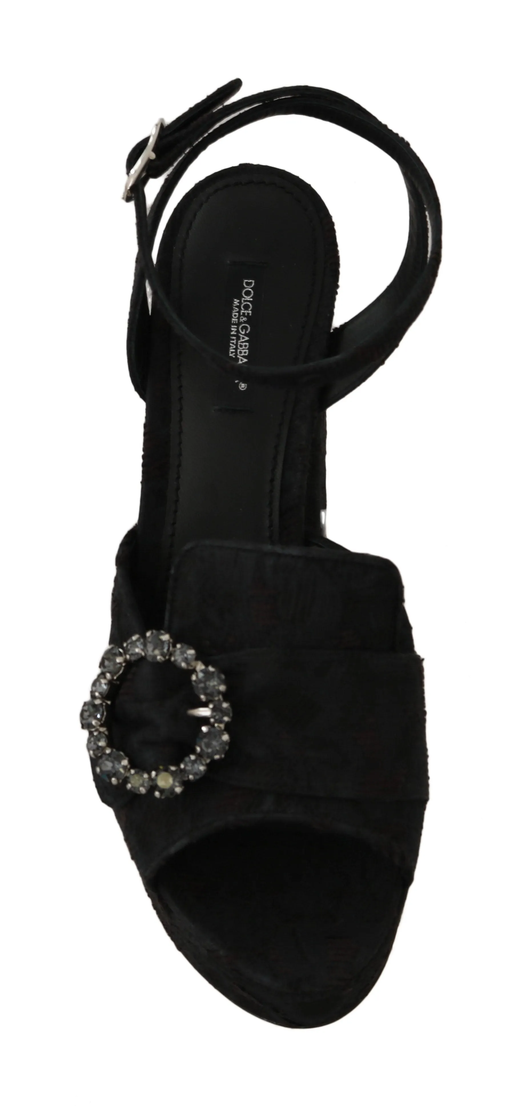 Jacquard Crystal Ankle Sandals
