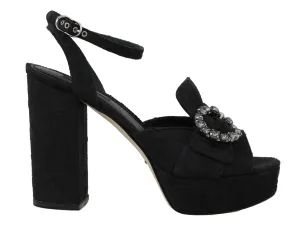 Jacquard Crystal Ankle Sandals