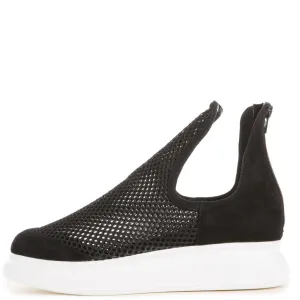 Jeffrey Campbell Odela Black Mesh Shoe BLACK