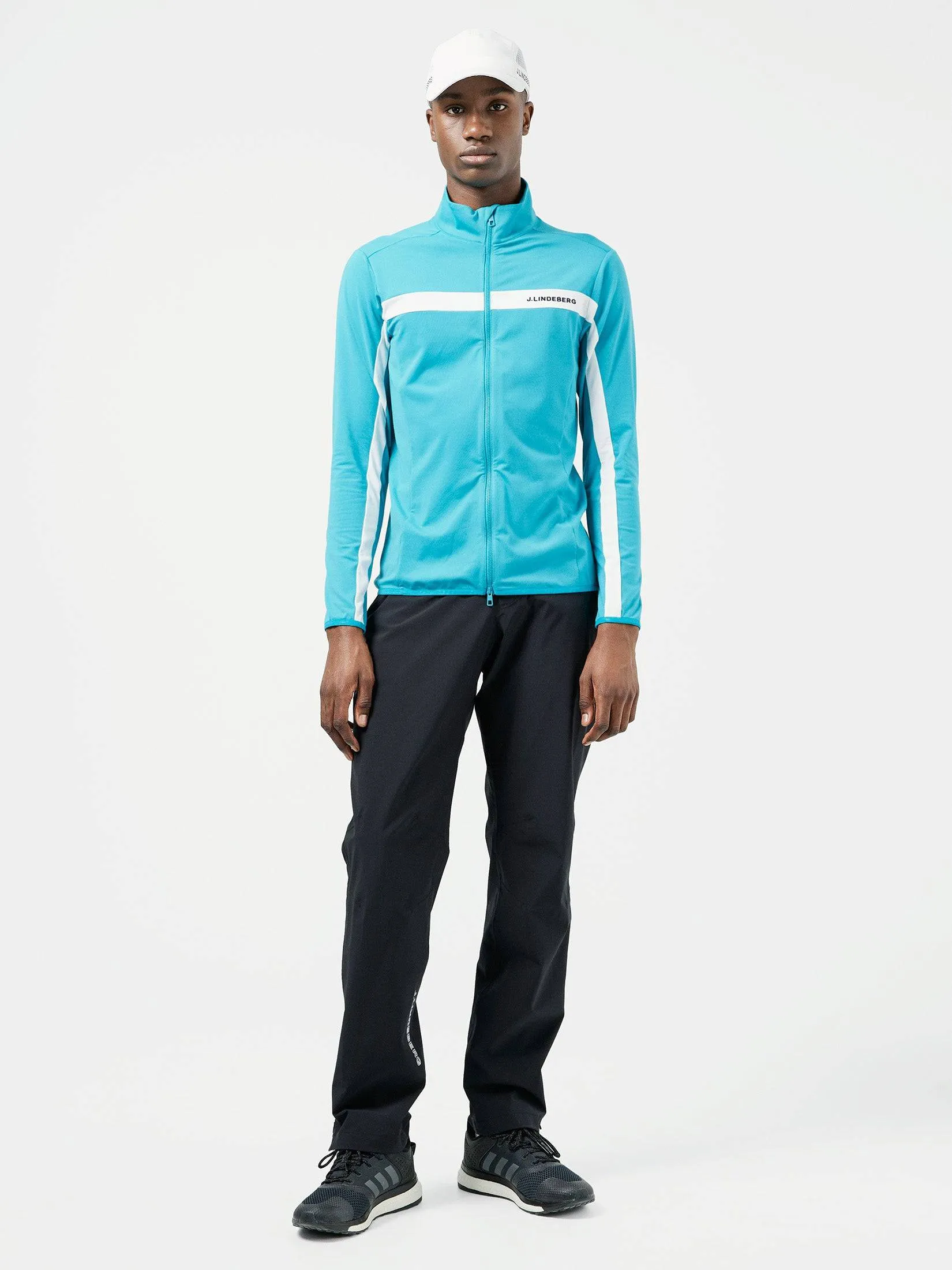 J.Lindeberg Mens Reg. Fit Seasonal Jarvis Mid Layer - ENAMEL BLUE