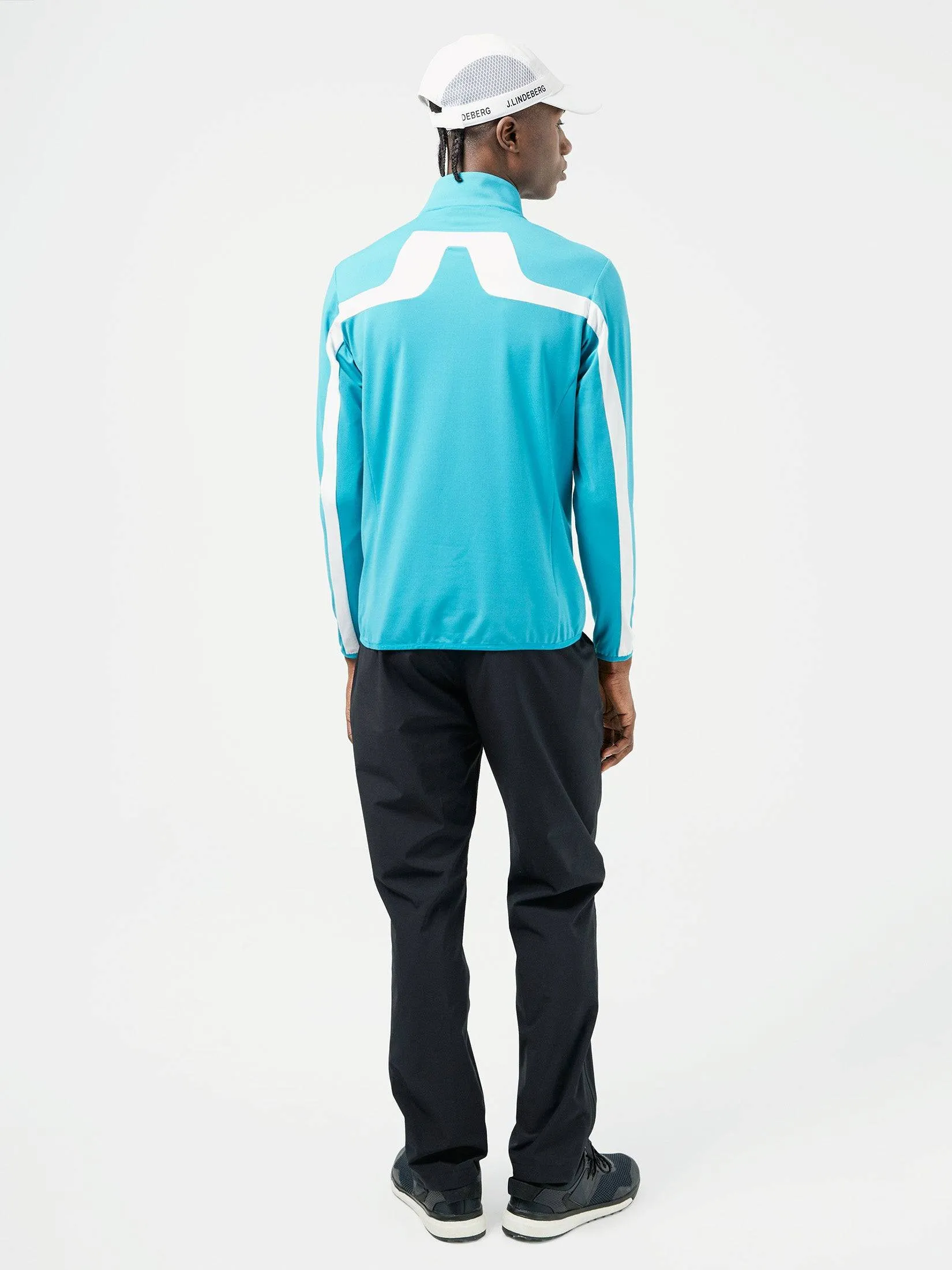 J.Lindeberg Mens Reg. Fit Seasonal Jarvis Mid Layer - ENAMEL BLUE
