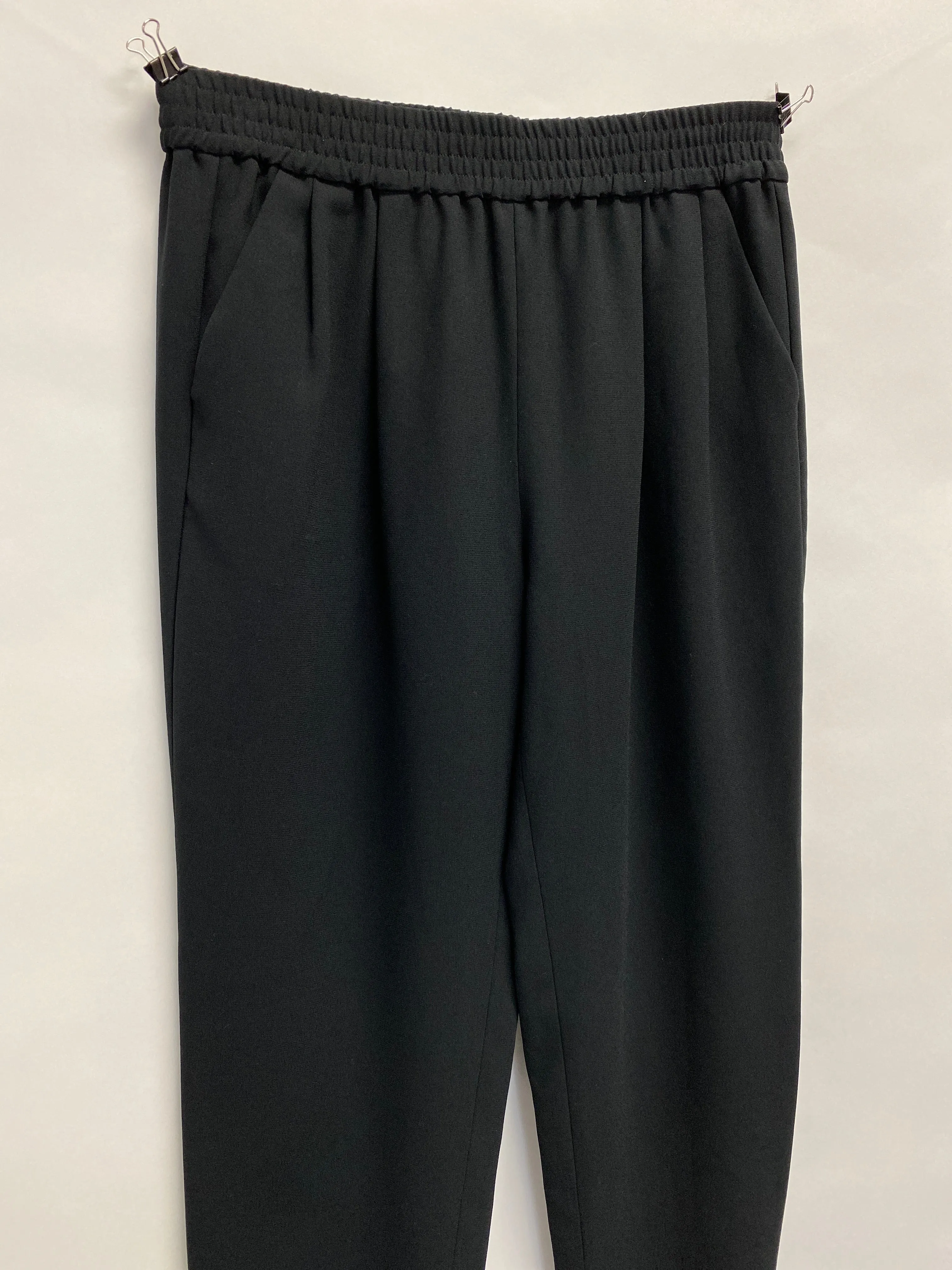 Joie Black Elastic Waist Pants with Knit Cuffs