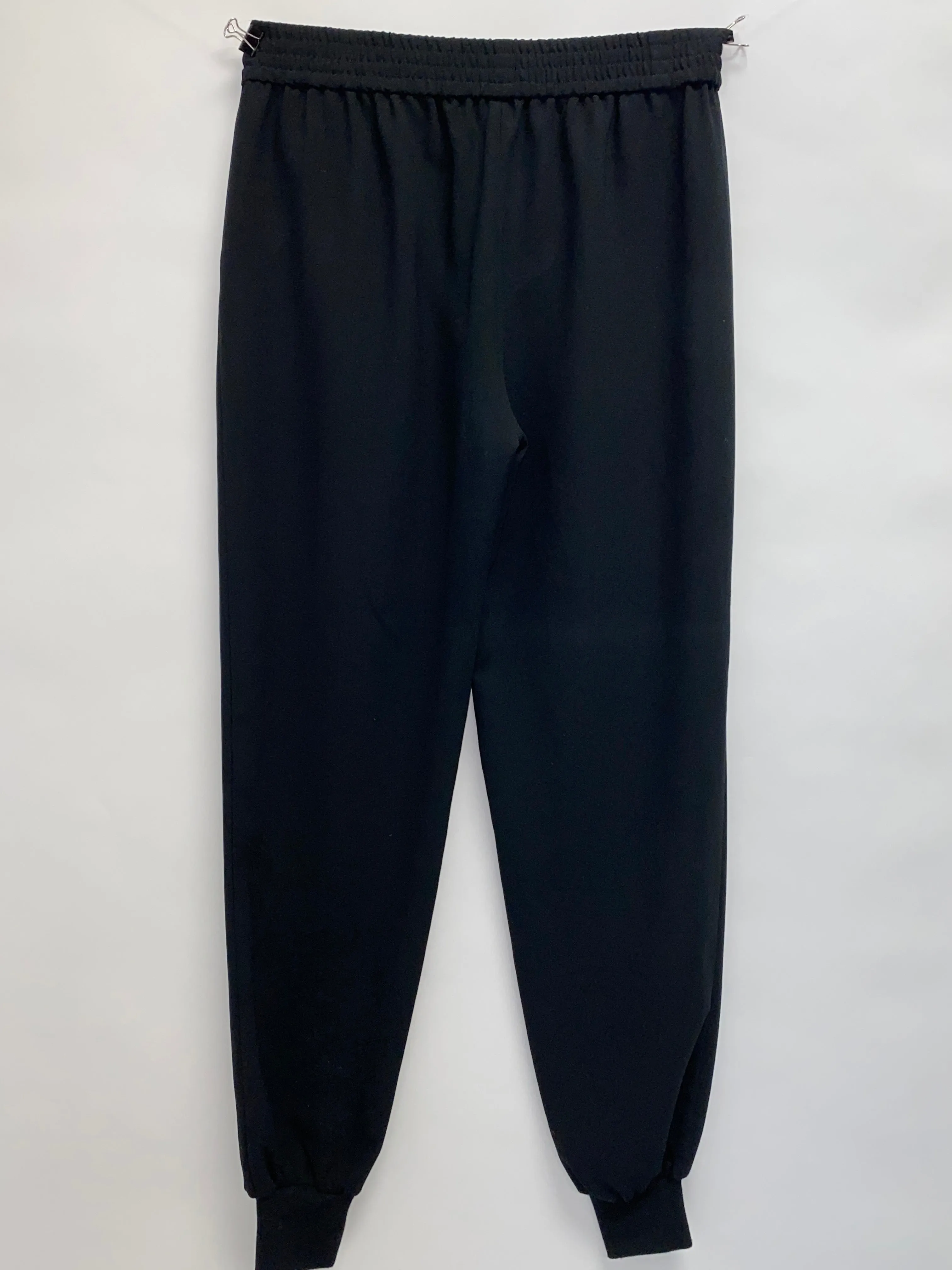 Joie Black Elastic Waist Pants with Knit Cuffs