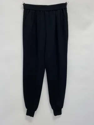 Joie Black Elastic Waist Pants with Knit Cuffs