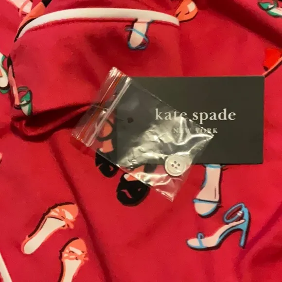 Kate Spade Long Sleeve Shoe Themed Pajama Set