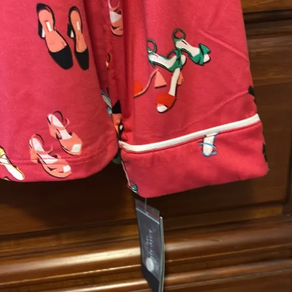 Kate Spade Long Sleeve Shoe Themed Pajama Set