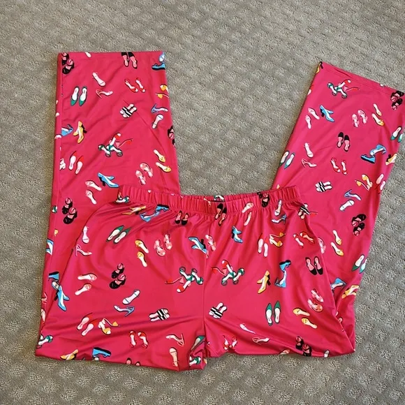 Kate Spade Long Sleeve Shoe Themed Pajama Set