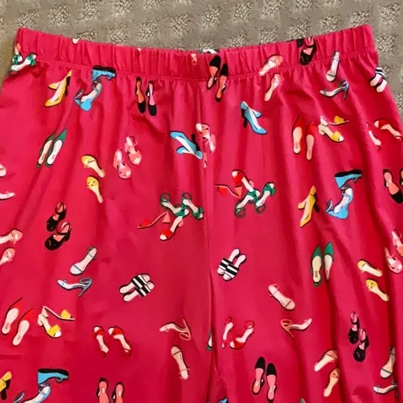 Kate Spade Long Sleeve Shoe Themed Pajama Set