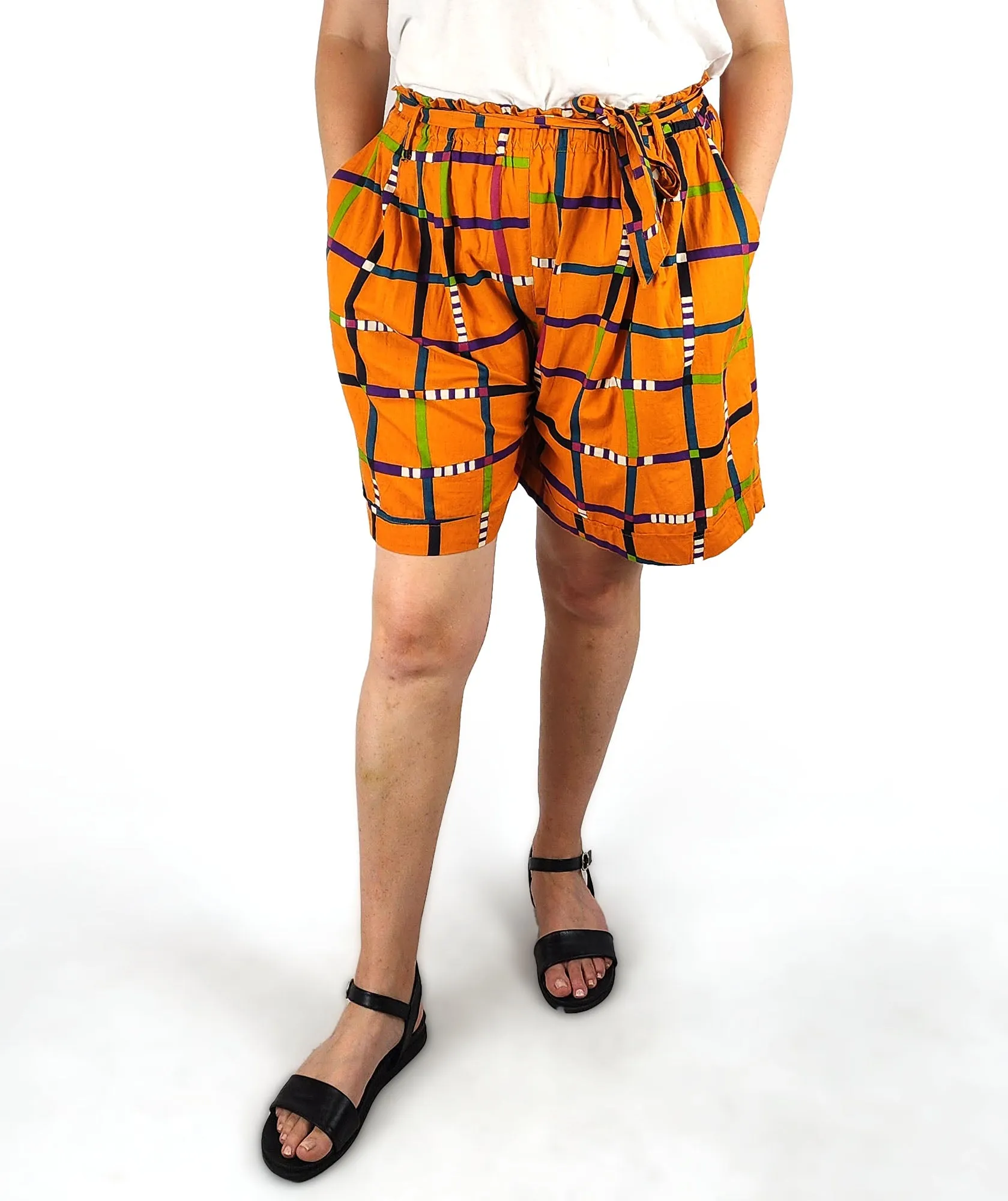 Keshet orange cotton shorts size L/XL