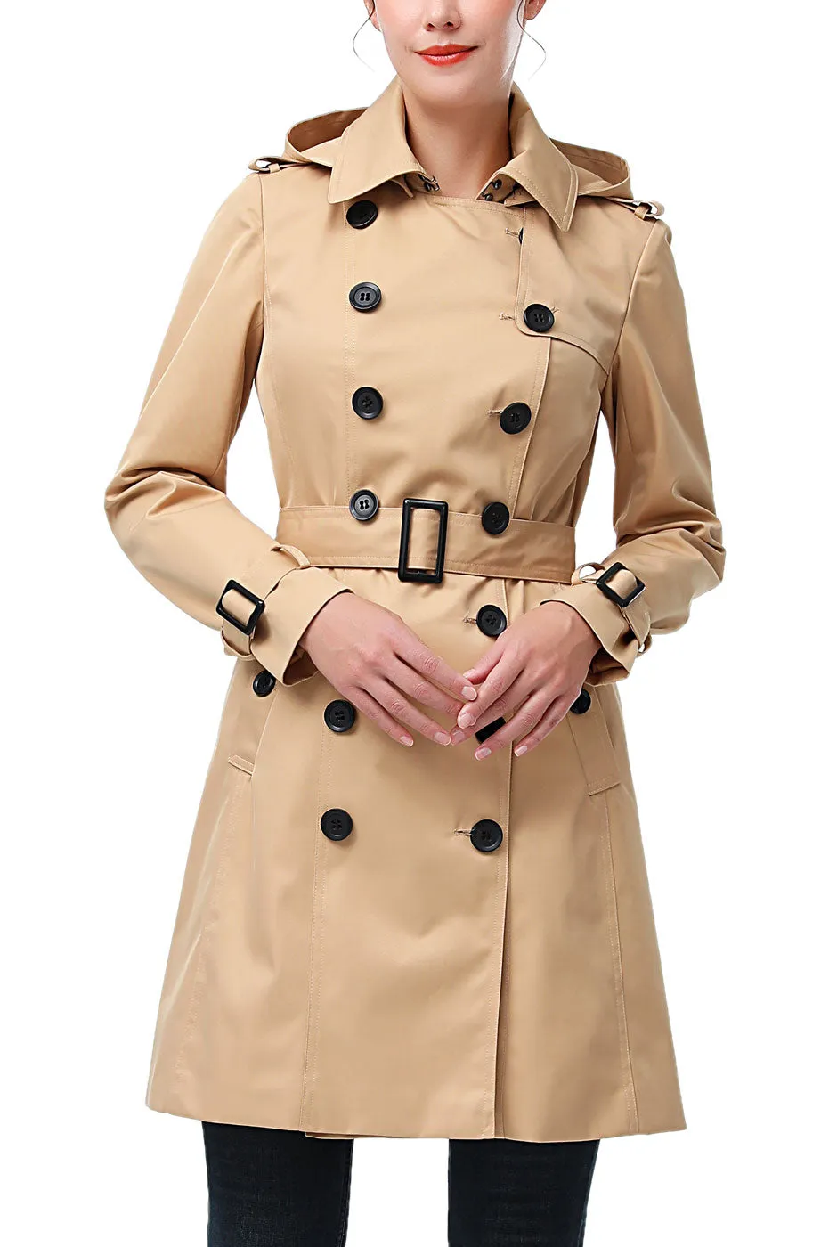 Kimi   Kai Women's "Adley" Waterproof Hooded Trench Coat