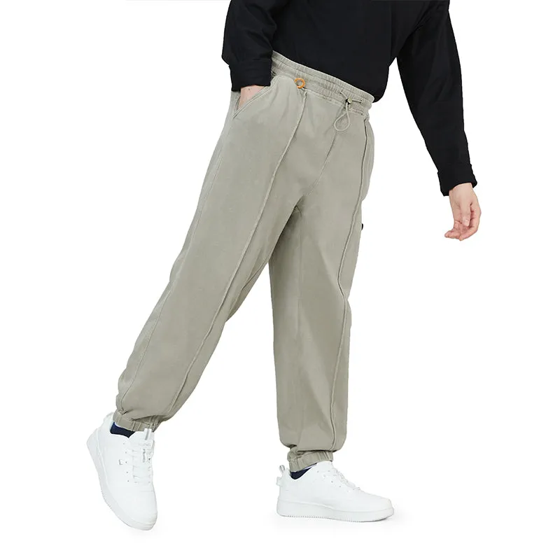 KNITTED DRAWSTRING JOGGER PANTS
