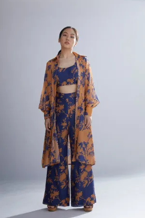 Koai   I   Blue And Orange Floral Pants