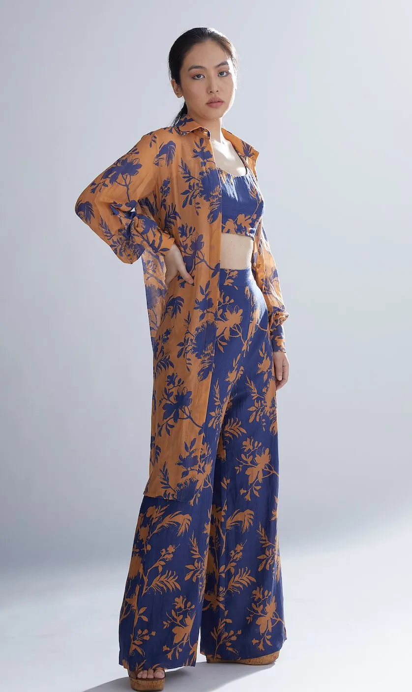 Koai   I   Blue And Orange Floral Pants
