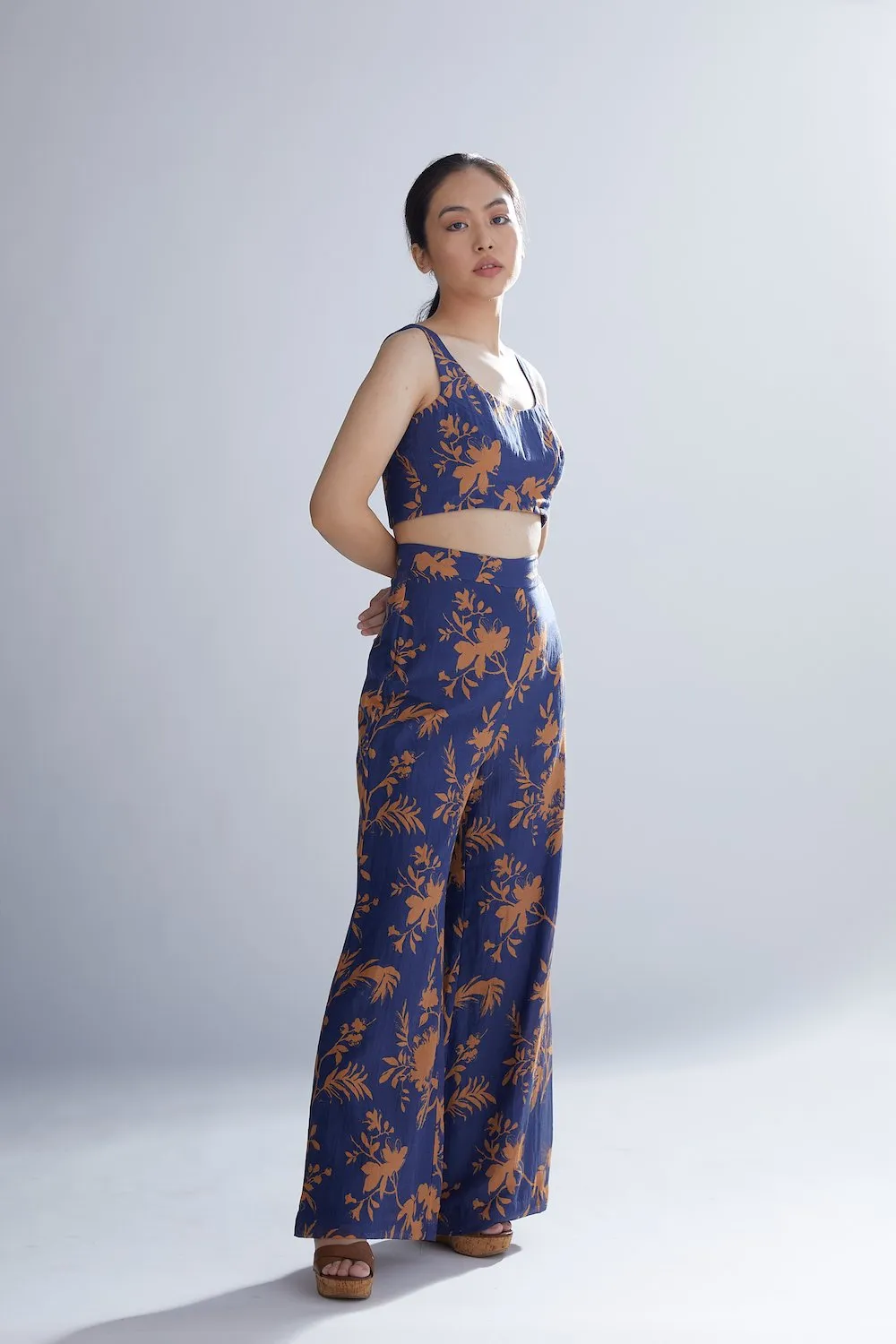 Koai   I   Blue And Orange Floral Pants