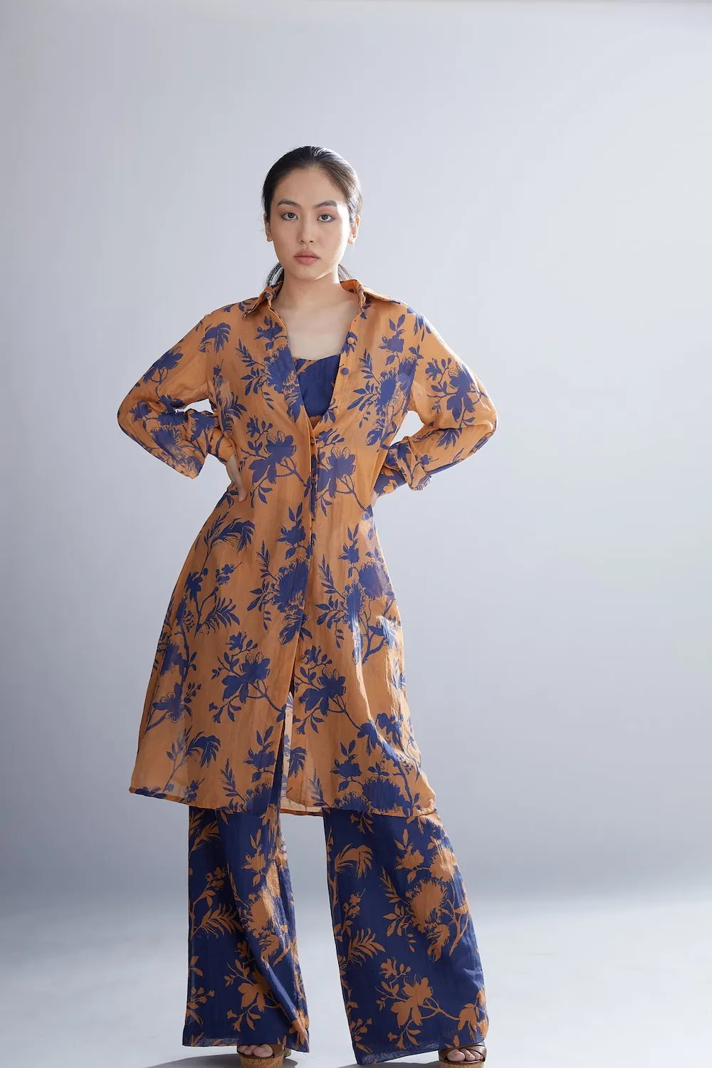 Koai   I   Blue And Orange Floral Pants