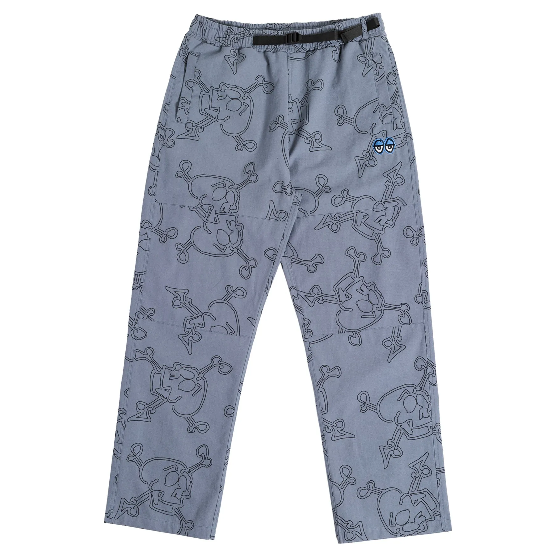 Krooked Style Double Knee Ripstop Pants - Grey/Black