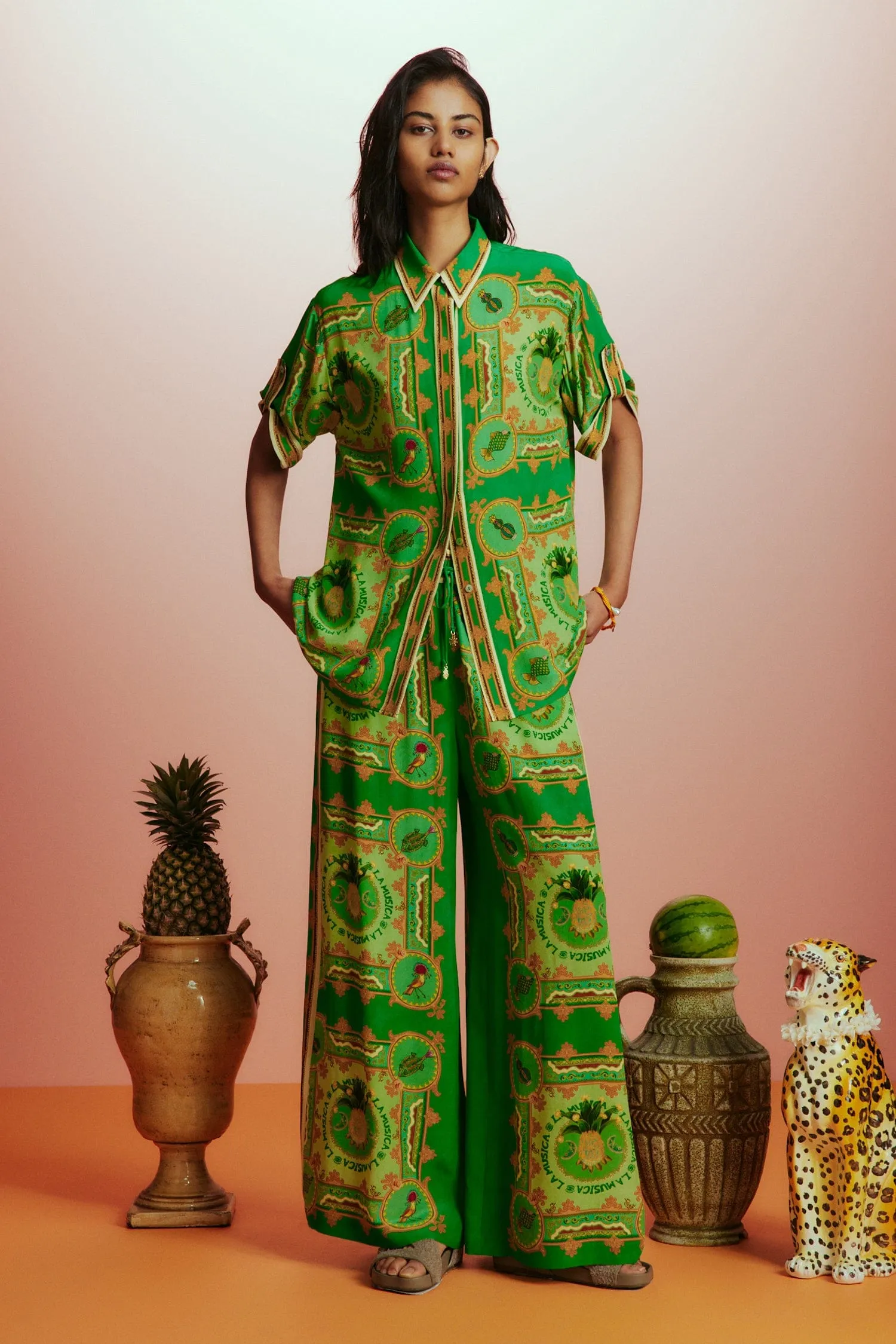 La Musica Silk Pants