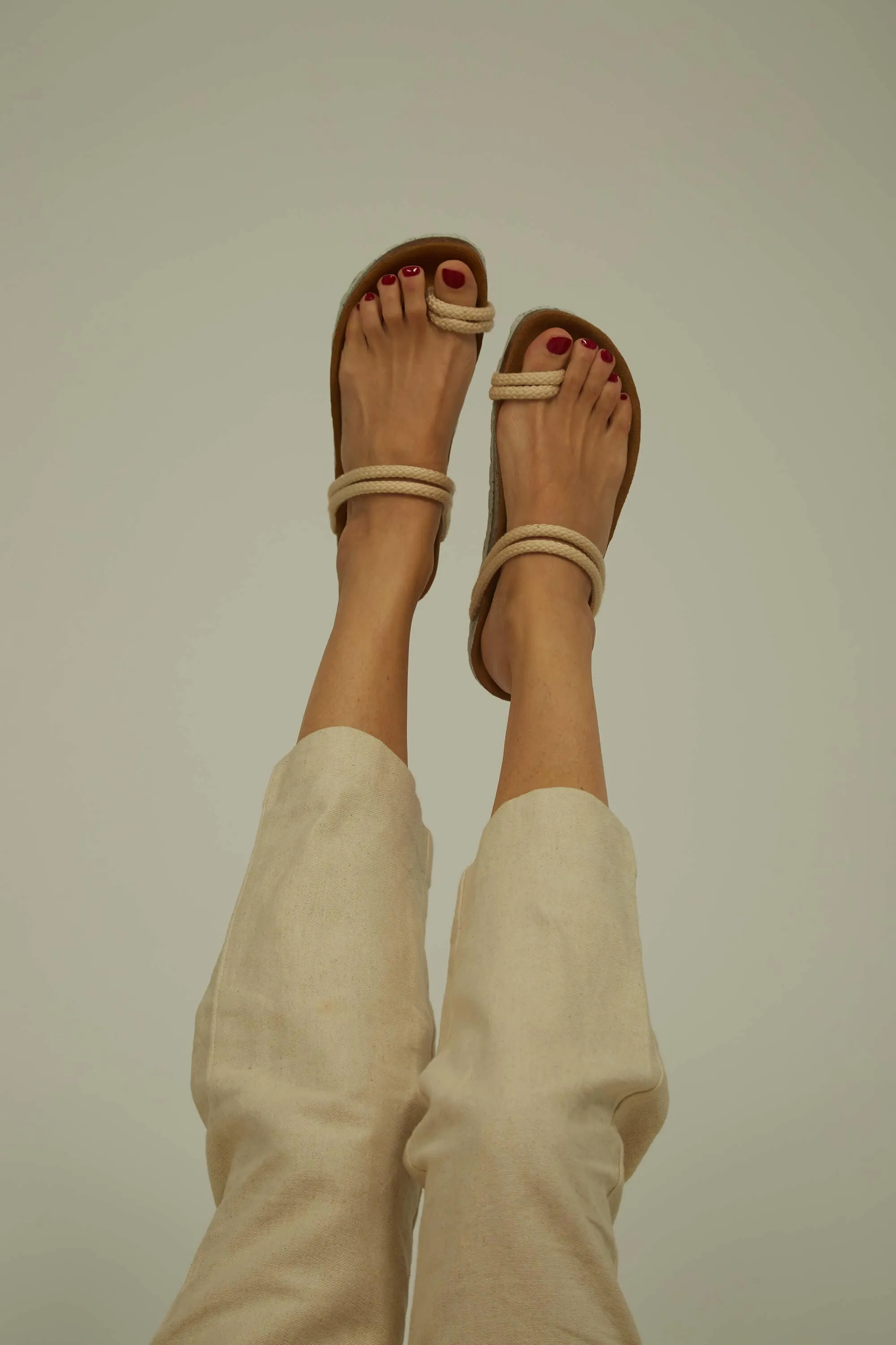 La Orotava Vegan Cotton Rope & Cork Sandals | Natural