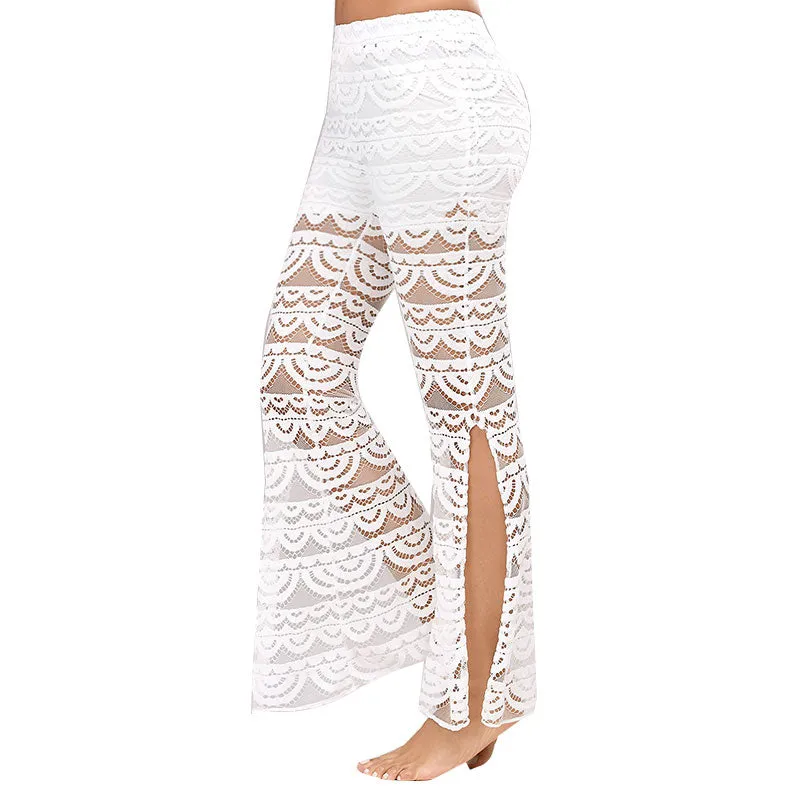 Lace flared pants