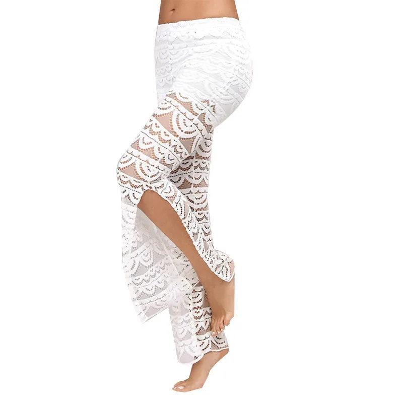 Lace flared pants