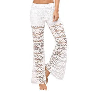 Lace flared pants