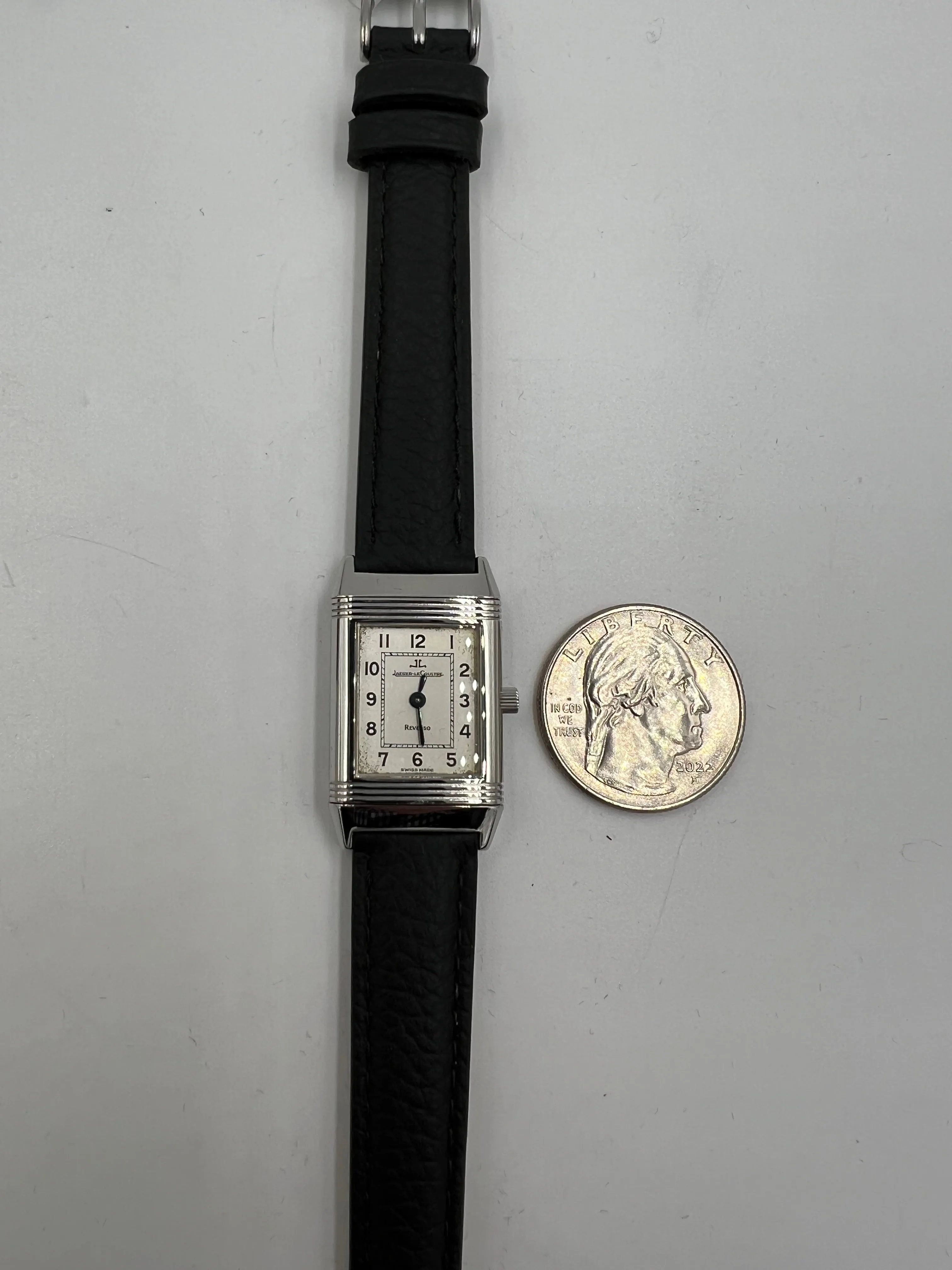 Ladies Reverso Le Coultre Manual Wind Steel Wristwatch 1990s