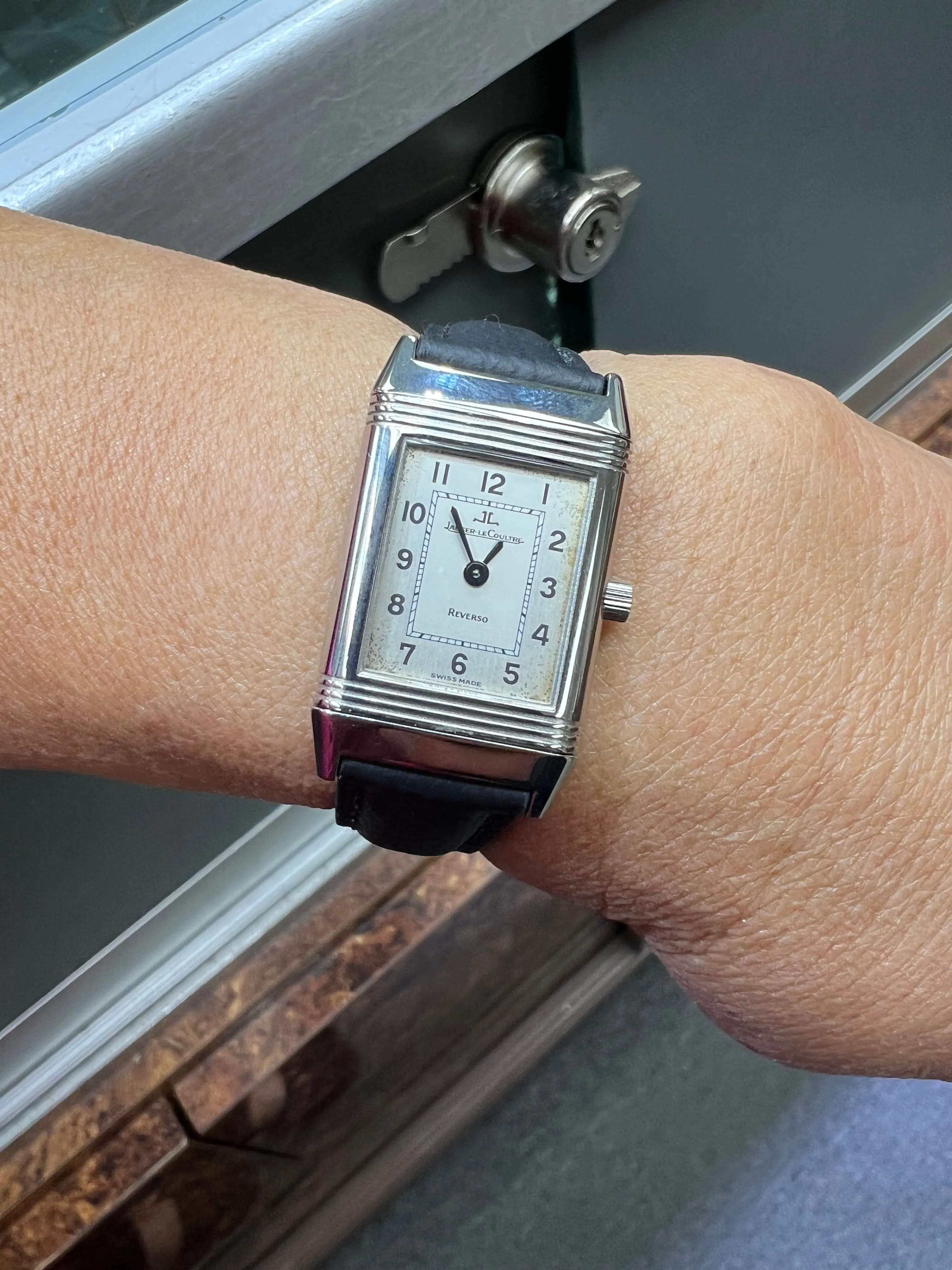 Ladies Reverso Le Coultre Manual Wind Steel Wristwatch 1990s